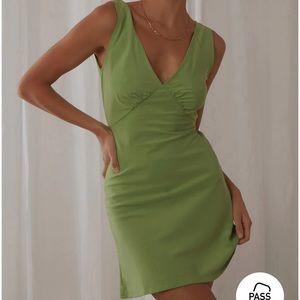 Peppermayo Audrey Vintage Slip Dress- Lime 4